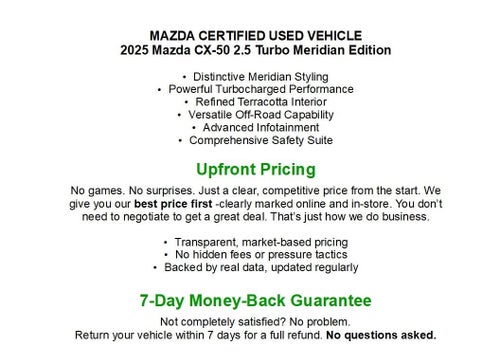 2025 Mazda Mazda CX-50 2.5 Turbo Meridian Edition AWD