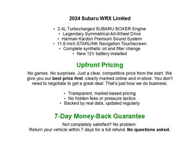 2024 Subaru WRX Limited Manual