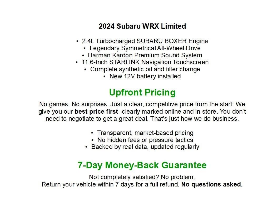 2024 Subaru WRX Limited Manual