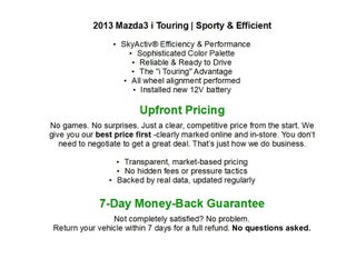 2013 Mazda Mazda3 4dr Sdn Auto i Touring