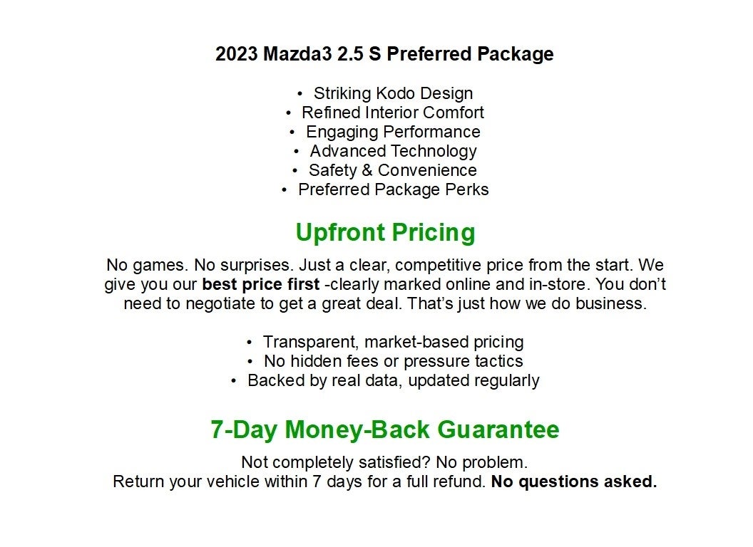 2023 Mazda MAZDA3 HATCHBACK HATCHBACK