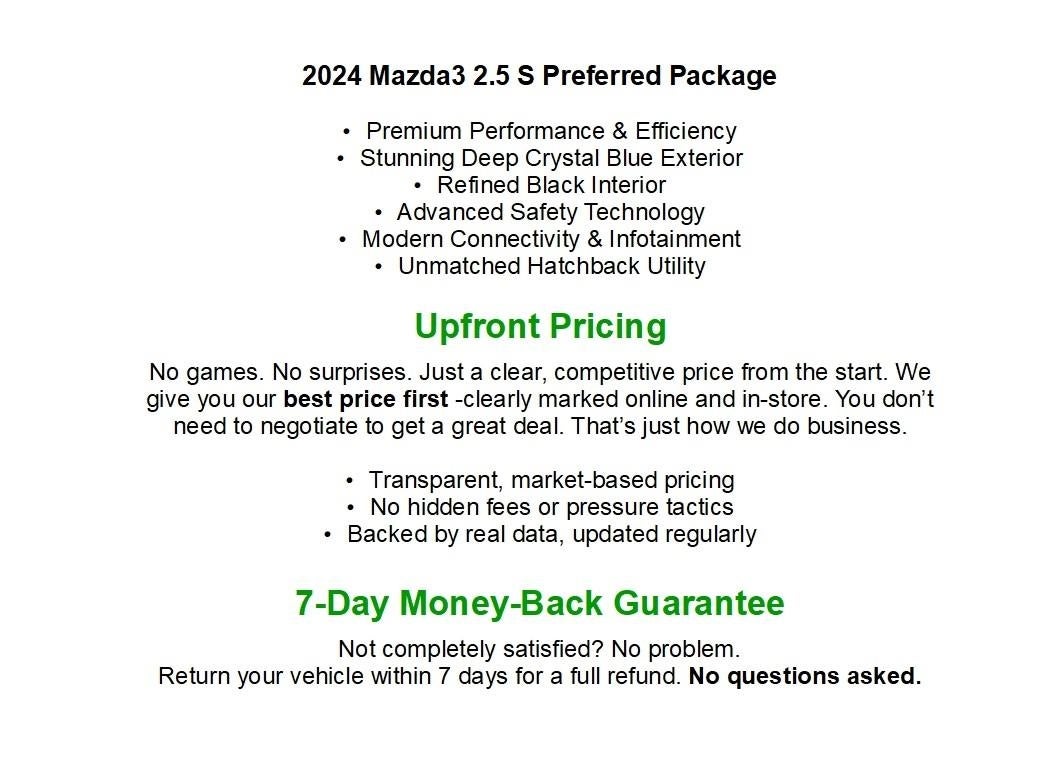 2024 Mazda Mazda3 Hatchback 2.5 S Preferred Auto FWD