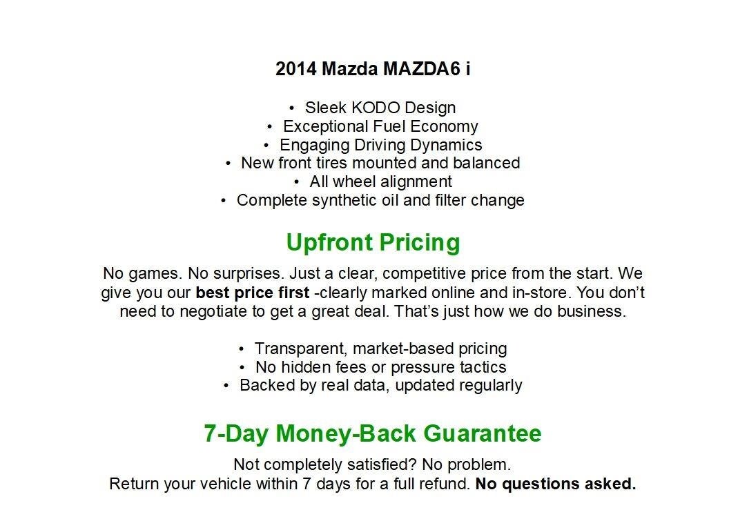 Used 2014 Mazda MAZDA6 i Grand Touring with VIN JM1GJ1W6XE1117342 for sale in Green Bay, WI