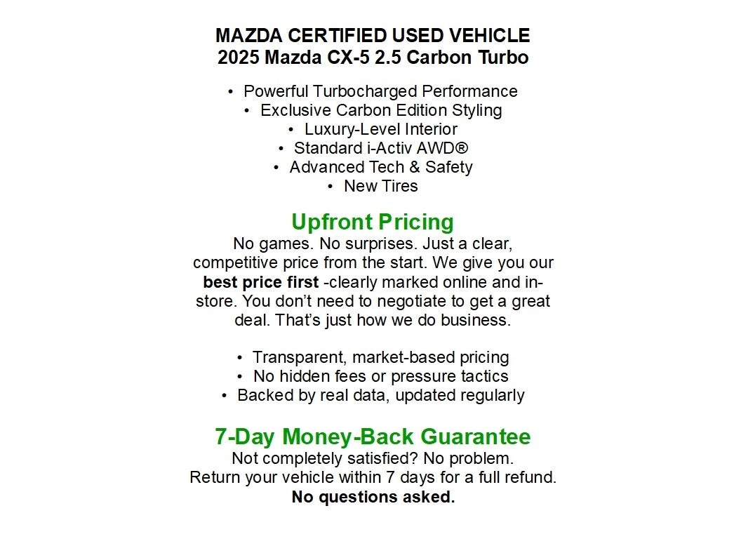 2025 Mazda Mazda CX-5 2.5 Carbon Turbo AWD
