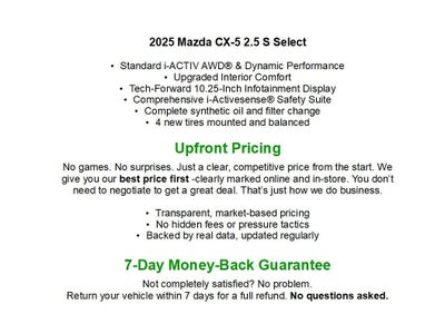 2025 Mazda Mazda CX-5 2.5 S Select Package AWD
