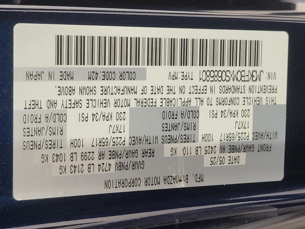 2025 Mazda Mazda CX-5 SPORT UTILITY