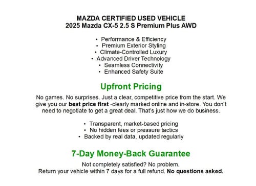 2025 Mazda Mazda CX-5 2.5 S Premium Plus Package AWD