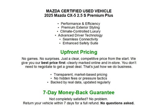 2025 Mazda Mazda CX-5 2.5 S Premium Plus Package AWD