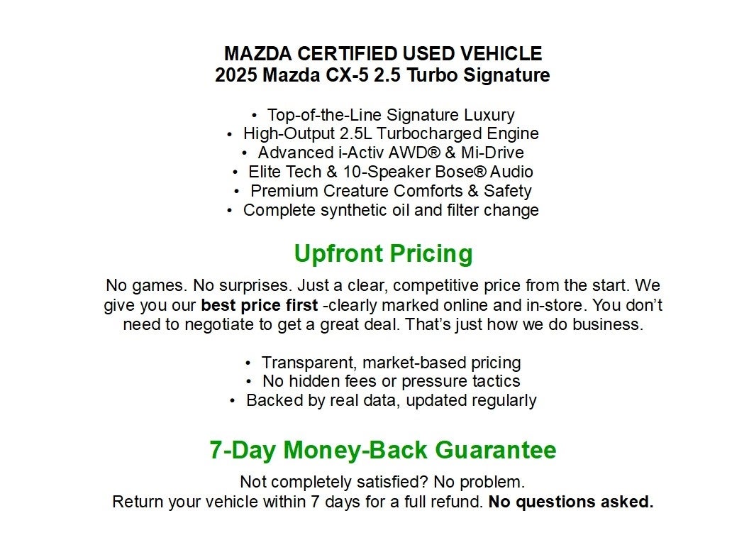 2025 Mazda Mazda CX-5 2.5 Turbo Signature AWD