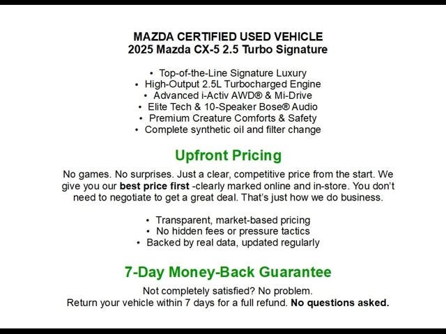 2025 Mazda Mazda CX-5 2.5 Turbo Signature AWD
