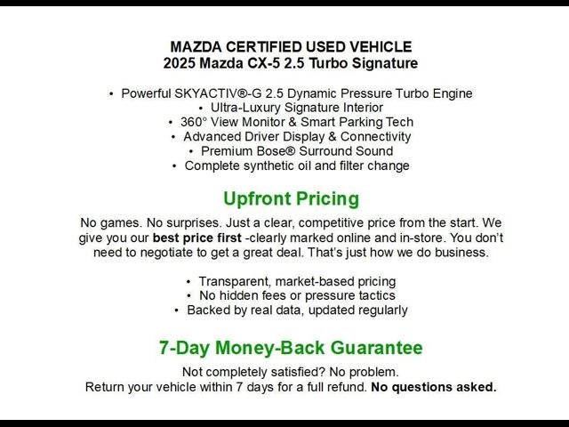 2025 Mazda Mazda CX-5 2.5 Turbo Signature AWD