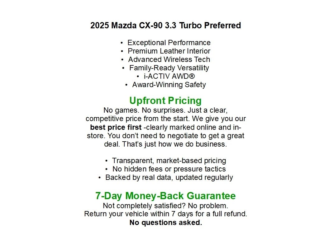 2025 Mazda Mazda CX-90 3.3 Turbo Preferred Package