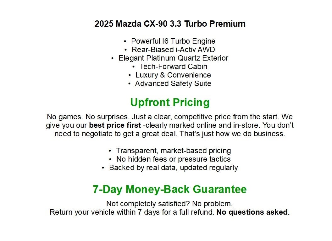 2025 Mazda Mazda CX-90 3.3 Turbo Premium Sport
