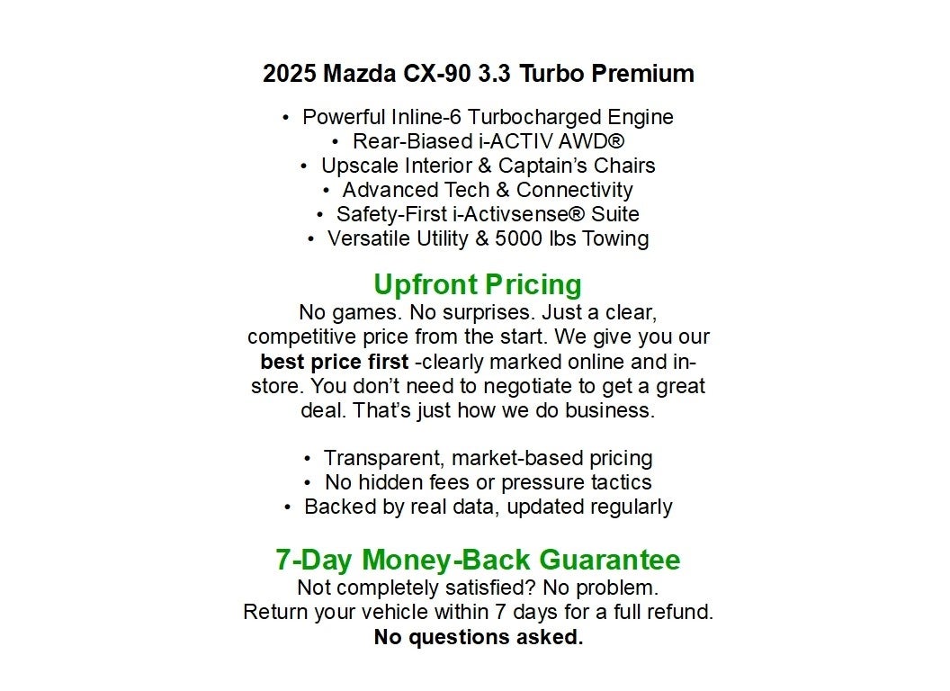 2025 Mazda Mazda CX-90 3.3 Turbo Premium Sport
