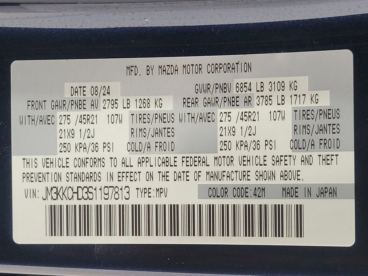 2025 Mazda Mazda CX-90 3.3 Turbo Premium Sport