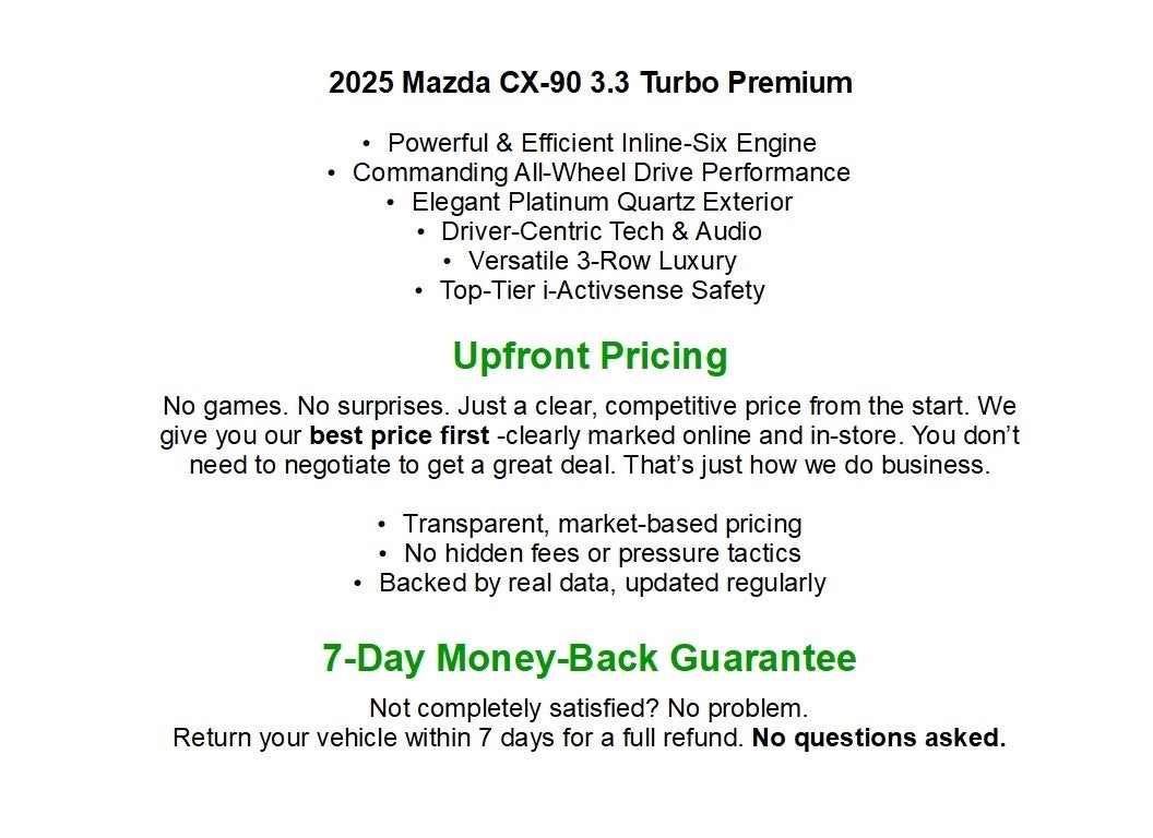 2025 Mazda Mazda CX-90 3.3 Turbo Premium Sport