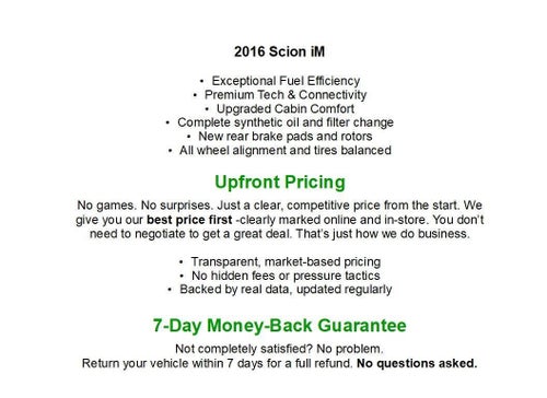 2016 Scion iM 5dr HB CVT