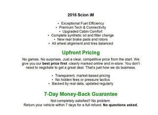 2016 Scion iM 5dr HB CVT