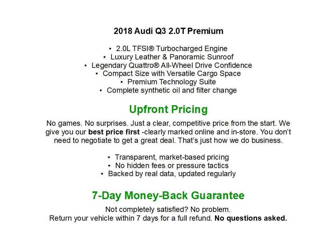 2018 Audi Q3 2.0 TFSI Premium quattro AWD