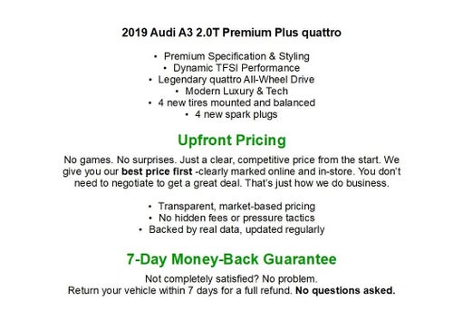 2019 Audi A3 Sedan Premium Plus 45 TFSI quattro