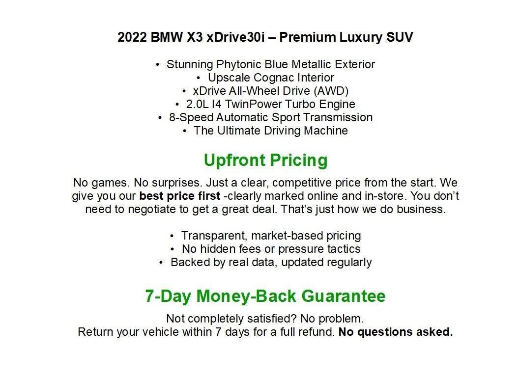 2022 BMW X3 xDrive30i Sports Activity Vehicle