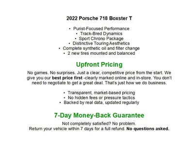 2022 Porsche 718 Boxster T
