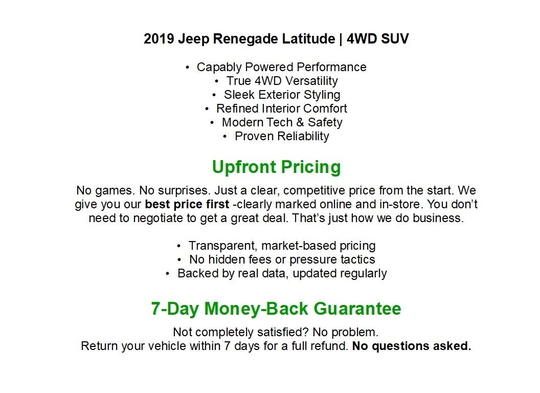 2019 Jeep RENEGADE SPORT UTILITY