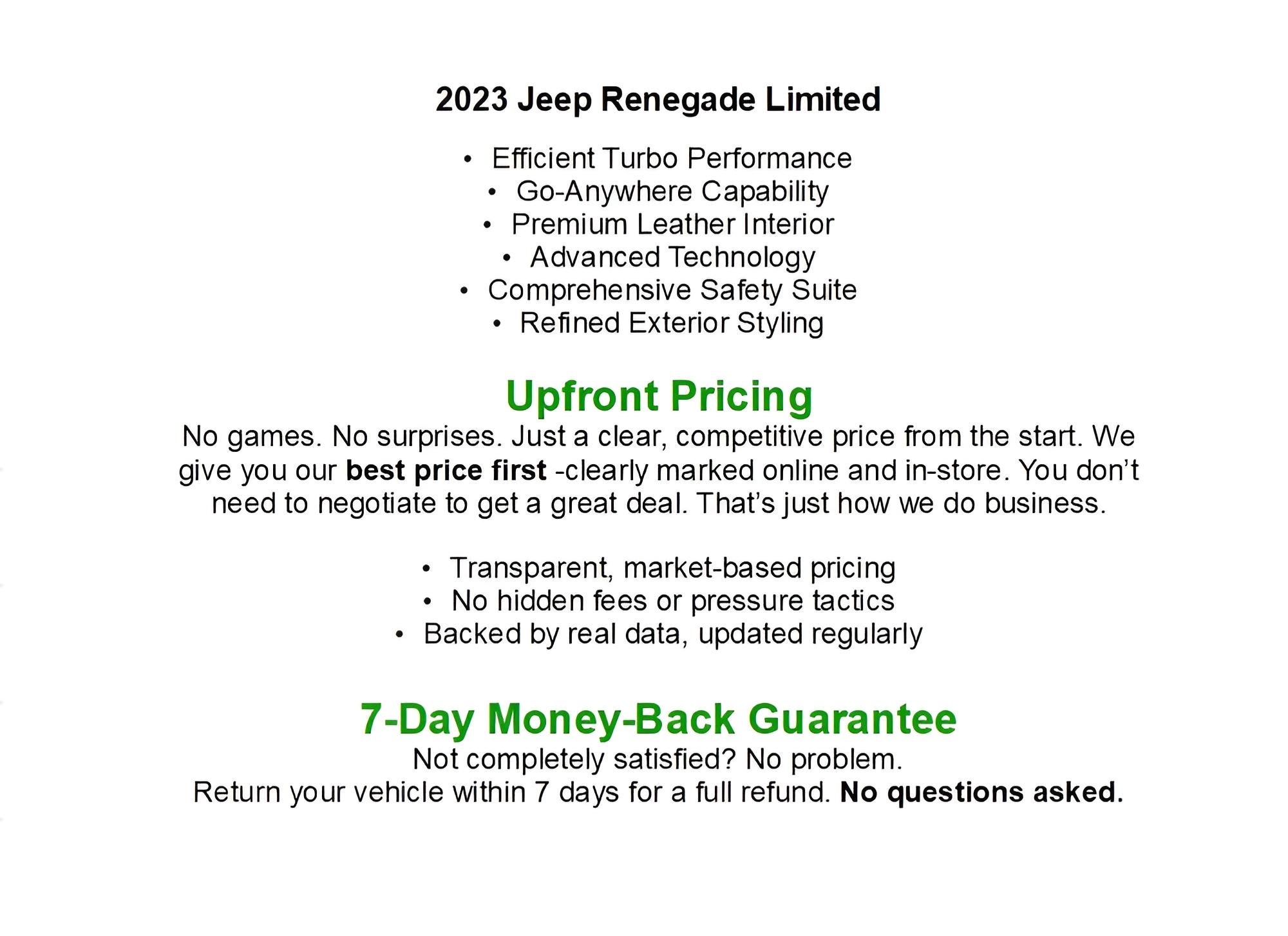 2023 Jeep Renegade Limited 4x4