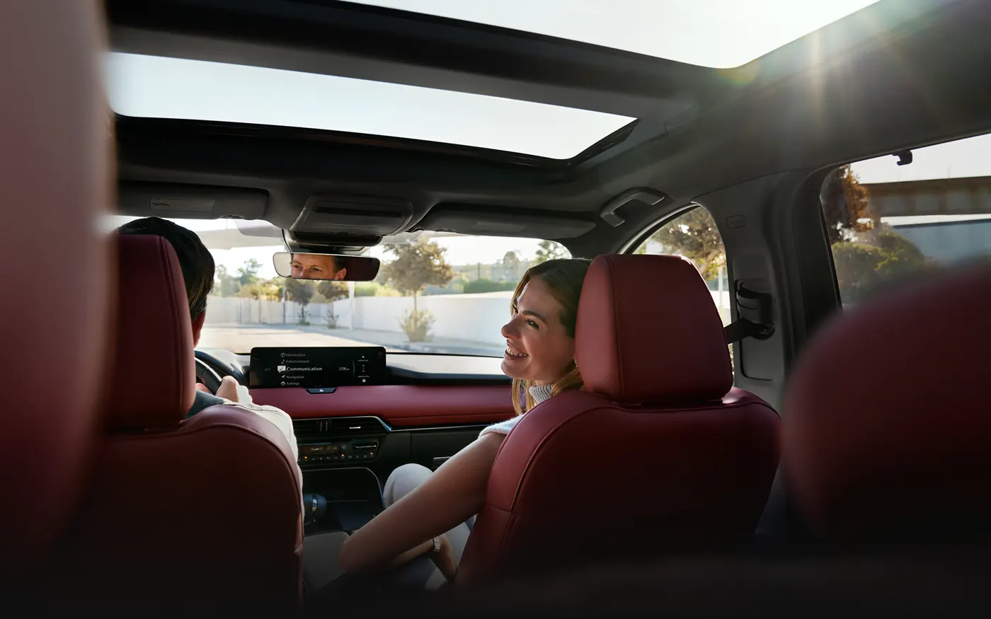 Friends riding in the 2-row 2027 Mazda CX-90 | Bergstrom Mazda of Green Bay in Green Bay WI