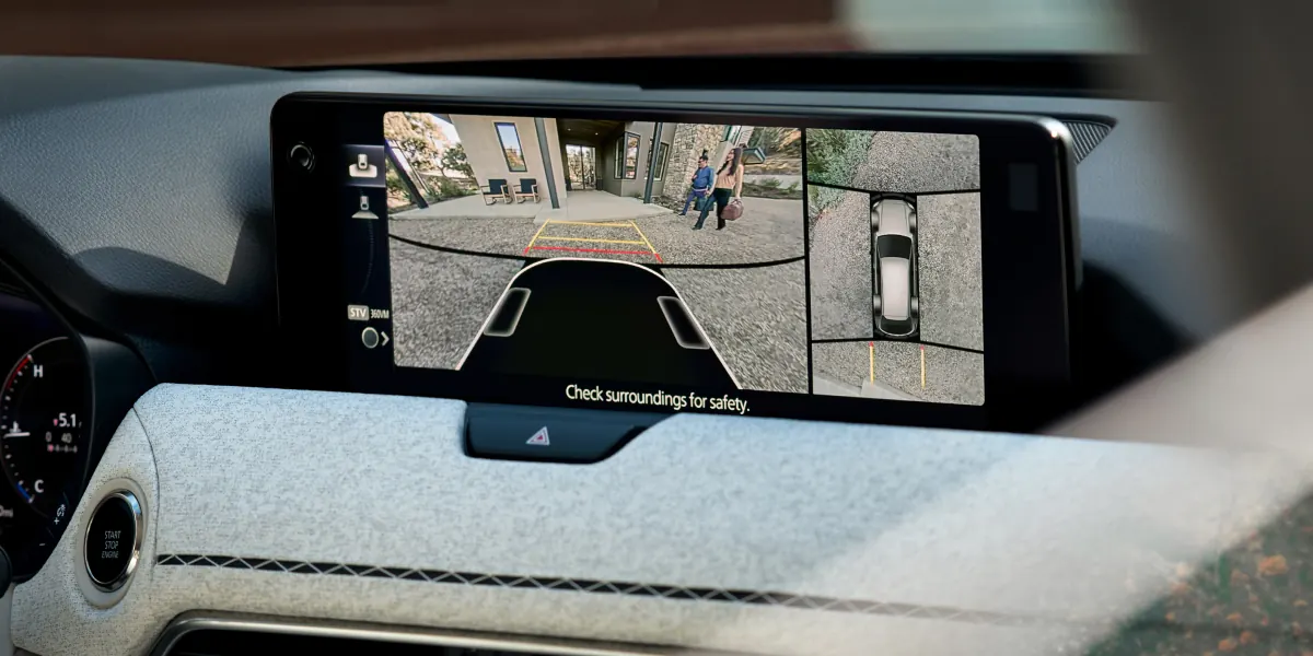 2027 Mazda CX-90 360° View Monitor on the center display | Bergstrom Mazda of Green Bay in Green Bay WI
